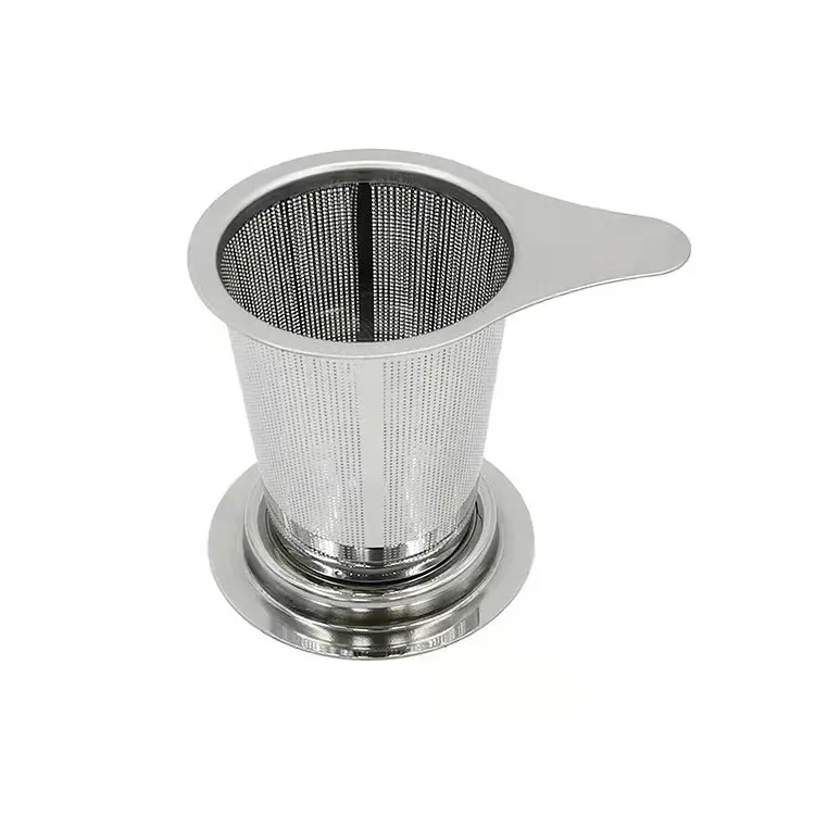 Loose Leaf Tea Infuser Tea Filter Teapot Mug Cup Fine Mesh Tea Strainer 304 Stainless Steel Infuser Basket with Handle and Lid