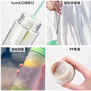 ขวดน้ำกีฬาสไตล์เกาหลี 500 มล. สแตนเลสสตีล ทนทานสำหรับการออกกำลังกายและการใช้งานกลางแจ้ง - Product Image 5