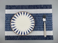 Napperons tissés rayés durables, résistants à la chaleur, lavables, rectangulaires, pour restaurant, hôtel, salle à manger moderne