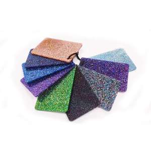 Feuille de verre <span class=keywords><strong>Plexi</strong></span> à motif personnalisé DIY Matériau de découpe laser Tissu pailleté coloré de couleur Feuilles acryliques pailletées - Product Image 6