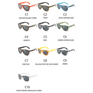 プラスチック製の子供用サングラス、漫画風の装飾的な形のメガネ、動物園の動物のサングラス、子供用 - Product Image 5