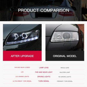 Faro delantero A6L 2005-2011 A6 <span class=keywords><strong>C5</strong></span> C6 actualización LED señal dinámica animación DRL Bi xenón para Audi Auto accesorios de lámpara de cabeza - Product Image 2