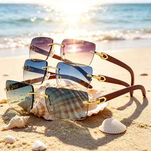 <span class=keywords><strong>Gafas</strong></span> <span class=keywords><strong>de</strong></span> <span class=keywords><strong>Sol</strong></span> Cuadradas <span class=keywords><strong>de</strong></span> Lujo para Hombre, Estilo Vintage, Lentes Moradas Espejo Verdes, Categoría 3, Negras, con Logotipo Personalizado, para Mujer, 2026 - Product Image 1