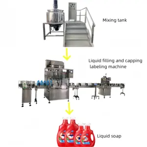 DZJX Mini savon liquide faisant la machine ligne de production de détergent liquide clé en main 200 500 2000 L mélangeur d'homogénéisateur de blanchisserie de shampooing