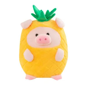 菠萝猪毛绒玩具高品质毛绒枕头男女通用0-24岁40厘米-70厘米高配pp棉