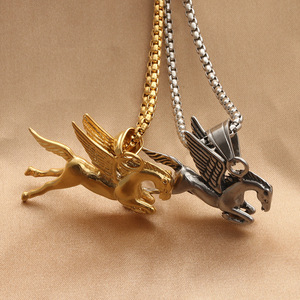 Collar con colgante de acero inoxidable Pegasus para hombre, joyería de regalo con dije de animal a la moda, 280251 - Product Image 3