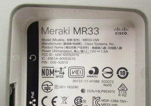 MR33-HW MX64-HW MX84-HW Meraki MR33 MR33-HW des AP gérés dans le cloud - Product Image 3