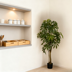 Árbol de Aralia Japonés Artificial de Alta Calidad, 150 cm, en Maceta, Decoración de Interiores, Graduación, Siempre Verde - Product Image 4