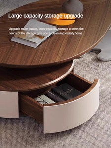 Chất Lượng Tốt Đồ Nội Thất Hiện Đại Bàn Cà Phê Cho Phòng Khách Bằng Gỗ Lá Hình Dạng Bàn Cà Phê Rắn Gỗ Bàn Trà Cho Nhà - Product Image 3