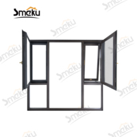Ventana de Sistema de Aluminio con Aislamiento Térmico y Ahorro de Energía, con Malla Metálica Antimosquitos para Villa