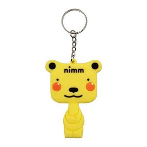Wholesale Custom Personalized Logo Printing Sublimation Car Keychain Soft PVC Promotional Carabiner Keychain