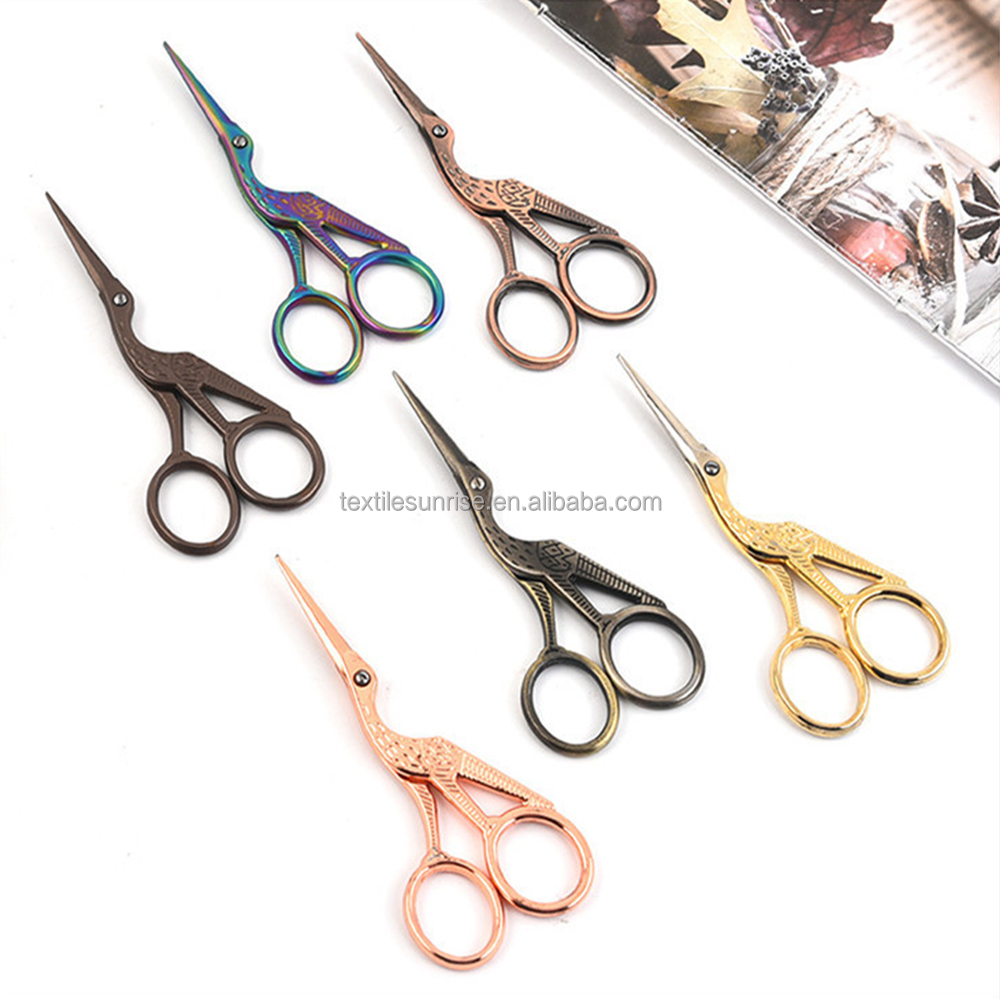 Оптовая продажа, винтажные Ретро-ножницы в форме крана для вышивки, режущие ножницы из нержавеющей стали для рукоделия «сделай сам»