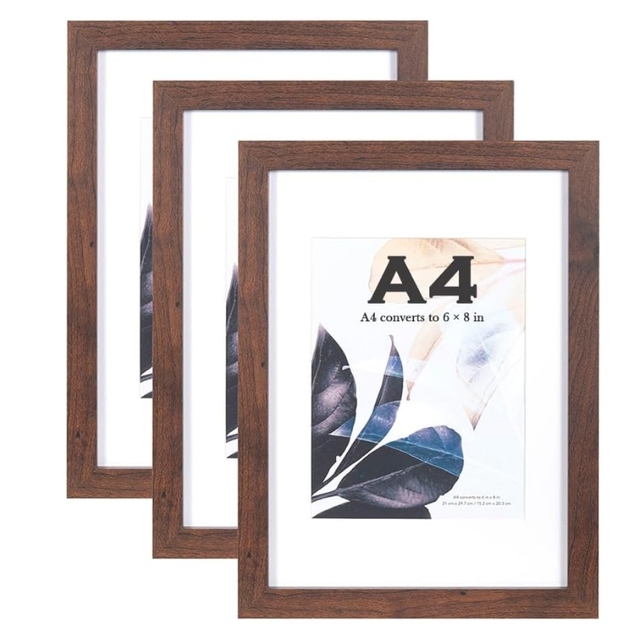 2025 Supplier Offers Eco-Friendly A4 Size Glass and Wood Photo Frame for Home Decor Budget-Friendly Option