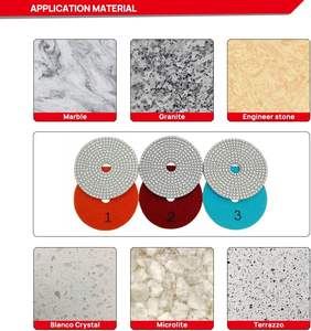 Hochwertige 3-Stufen-Nasspolierpads Flexibles Diamant harz für Granit marmorstein-und Quarz-OEM anpassbar - Product Image 2