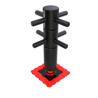 Nouveau produit sac de sable de boxe vertical à double usage wing chun rotatif factice en bois kung fu wushu