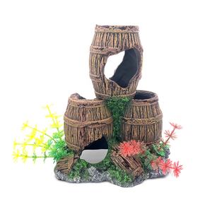 2023 <span class=keywords><strong>New</strong></span> Aquarien Dekoration Ornamente Simulation Harz Handwerk faulen Weinfass Fisch versteckt Höhle - Product Image 3