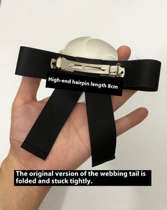 7nows <span class=keywords><strong>jennie</strong></span> Kim Jinjin Style Camellia เครื่องประดับผมนำเข้าผ้าไหมผูกโบว์คริสตัลปาร์ตี้-ดอกไม้12cm - Product Image 3