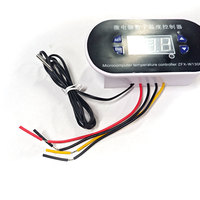 ZFX W1308A pengontrol suhu 12V 24V Digital saklar elektronik presisi tinggi tampilan LED Sensor NTC pemanas pendingin inkubator