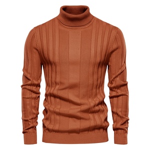 Maglione <span class=keywords><strong>girocollo</strong></span> Slim Slim a collo alto da <span class=keywords><strong>uomo</strong></span> lavorato a maglia tinta unita maglione caldo stile coreano stampa maniche lunghe - Product Image 4