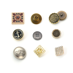 Vintage Antique Metal Sewing <b>Buttons</b> Zinc Alloy Embossed Shank <b>Buttons</b> Custom Color for Suit Overcoat - Product Image 2