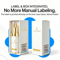 Boîte de parfum en gros pour sérum de soin de la peau, avec sceau holographique anti-contrefaçon, gaufrage nacré et fermeture magnétique pour cosmétiques