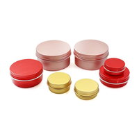 Boîte en métal aluminium pour crème cosmétique, bougie, 5g, 10g, 15g, 25g, 30g, 50g, 80g, 100g, 120g, 150g, 200g, 250g, 300g, 500g