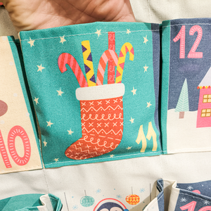 Vente en gros 2025 Décoration intérieure Compte à rebours suspendu Toile Mur de Noël Calendrier de l'Avent - Product Image 3