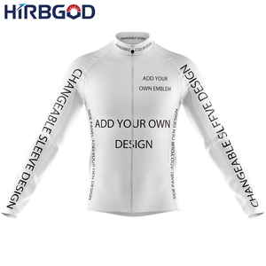 HIRBGOD-ropa de entrenamiento de lana para hombre, Jersey de <span class=keywords><strong>Ciclismo</strong></span> de lana merina resistente al viento y la lluvia al aire libre - Product Image 3
