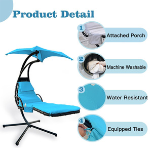 <span class=keywords><strong>Chaise</strong></span> <span class=keywords><strong>longue</strong></span> <span class=keywords><strong>suspendue</strong></span> moderne, design incurvé, pliable, réglable en hauteur, durable, pour l'extérieur, mobilier de <span class=keywords><strong>jardin</strong></span> - Product Image 5