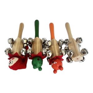 Cloche de traîneau en bois naturel en gros avec tête de poupée animale et elfe mignonne pour l'enseignement musical - Product Image 2