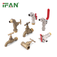 IFAN Einfache Installation Messing Wasserhahn 1/2" - 1" PN25 Messing Auslaufhahn
