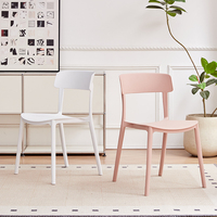 Chaise de salle à manger empilable moderne en plastique coloré pour intérieur et extérieur, idéale pour la maison, le bureau, le bar, le restaurant, la salle de sport, l'appartement, l'atelier
