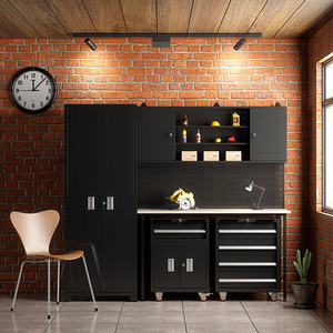 Ensemble d'établi industriel en acier JZD avec armoire à outils roulante et <span class=keywords><strong>chariot</strong></span> à outils d'atelier avec outils, armoires <span class=keywords><strong>de</strong></span> <span class=keywords><strong>garage</strong></span> <span class=keywords><strong>pour</strong></span> le rangement à domicile - Product Image 3