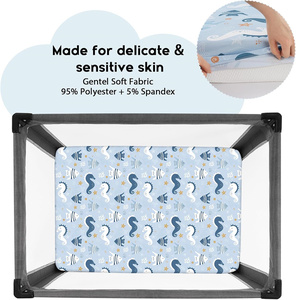 <strong>Travel</strong> <strong>Cot</strong> Bed <strong>Sheets</strong> Fitted Super Soft Breathable <strong>Cot</strong> Bed <strong>Sheets</strong> Cozy Baby <strong>Cot</strong> <strong>Sheets</strong> - Product Image 2