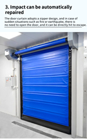 Portes industrielles automatiques personnalisées, adaptées aux entrepôts isolés, portes à fermeture éclair auto-réparantes réfrigérées pour chambres froides