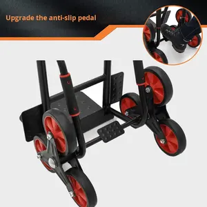 400 किलोग्राम पोर्टेबल फोल्डेबल सीढ़ी चढ़ाई ट्रॉली हैंडकार्ट कार्गो ले जाने वाले ट्रेलर उपयोगिता गाड़ी सीढ़ी सीढ़ी पर्वतारोही - Product Image 4