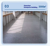 Peinture liquide autolissante Oakhouse Epoxy Color Sand pour sols en marbre, idéale pour les ateliers domestiques et les sols en ciment, résistante à l'usure en intérieur