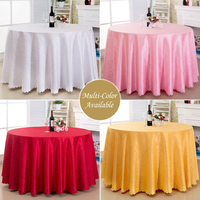 Nappe ronde jacquard élégante de qualité supérieure, bord festonné, motif floral damassé, pour mariage, banquet, hôtel, fête, multicolore