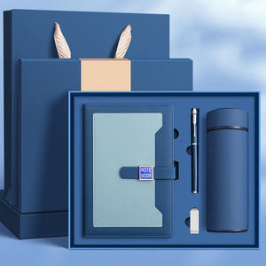 2025 Роскошный деловой Подарочный набор с индивидуальным логотипом, новый дизайн, термос-фляжка, Usb-драйвер, рекламный набор офисных товаров - Product Image 1