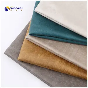 2024 hot sale 100% Polyester Bronzed pattern Suede Fabric For Sofa