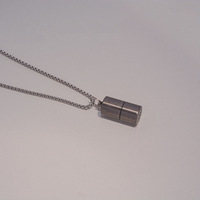 Tendance Hip Hop briquet étui collier titane acier pendentif chaîne pour hommes femmes filles fête en acier inoxydable bijoux cadeaux