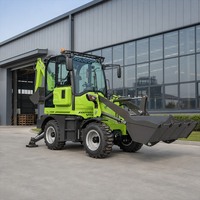 Wheel Loader Backhoe Serbaguna Dengan Sekop Depan dan Peralatan Penggalian Belakang untuk Pekerjaan Pertanian dan Infrastruktur