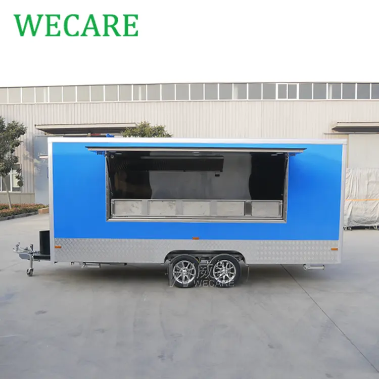 WECARE Mobile Smoothie Bar Street Sale Fruit Juice Pastry Ice Cream Coffee Truck Food Trailer with Full Kitchen Equipments