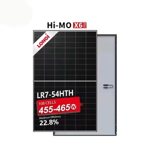 Panneau solaire bifacial de type N de haute qualité pour LR7-54HVD-T-465W, efficacité de 24,3 %, noir et transparent, 1800x1134 mm - Product Image 5