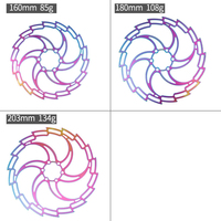 Disques de vélo 160mm/180mm/203mm vtt squelette disque huile plaquettes de frein 44mm pièces de frein de vélo