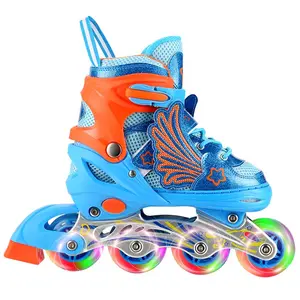 2 in 1 Double Row Wheel Interchange Inline Rollschuhe Sportschuhe für Anfänger Eisbahn Skates für Kinder Teenager