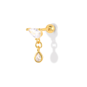 Pendientes de Plata de Ley S925 con Circonitas Micro Marquise de 18k, Diseño de Moda ROXI - Product Image 1