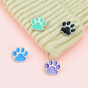 Nuevo Animal de dibujos animados cachorro gatito pata estampado pecho insignia en Stock lindo Collar aguja niños colorido <span class=keywords><strong>perro</strong></span> pata broche solapa Pin - Product Image 5