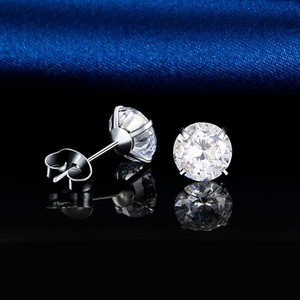 Boucles d'oreilles clous en titane F136 avec pierres précieuses et extrémités papillon pour piercing d'oreille et de cartilage |   Bijoux de corps colorés en gros - Product Image 5