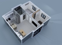Conception préfabriquée de l'Australie de Chambre expansible de conteneur de EXCH-6001 20 pieds pour la vie confortable